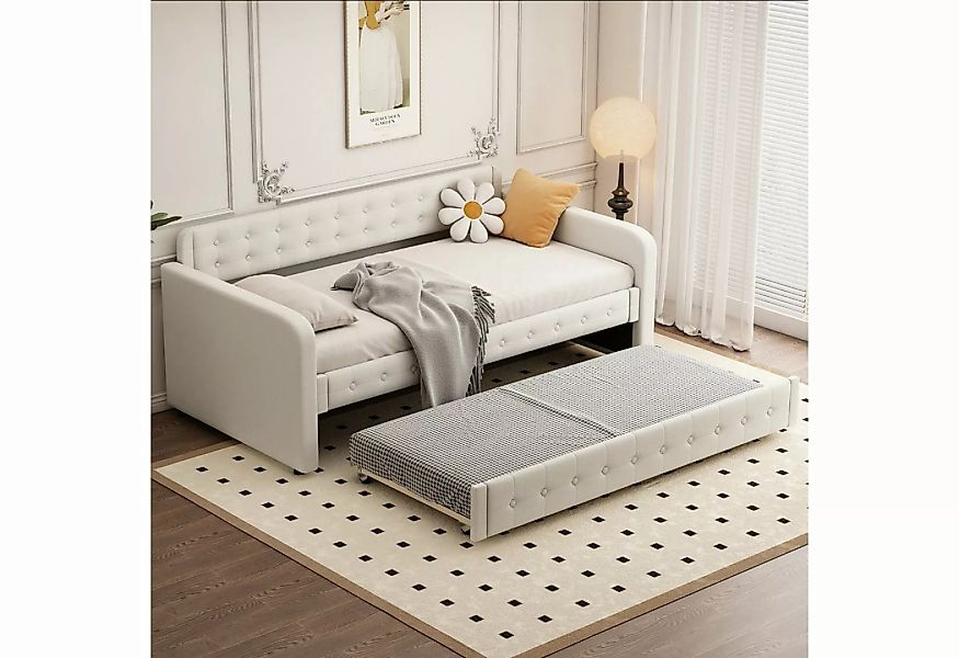 SOFTWEARY Schlafsofa mit Bettfunktion, 90x200 cm, Sofa mit Gästebett, Einze günstig online kaufen