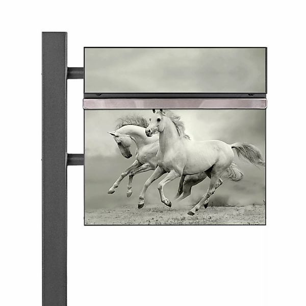Banjado Standbriefkasten Anthrazit 45x120x16.5cm Groß Inkl. Montagematerial günstig online kaufen