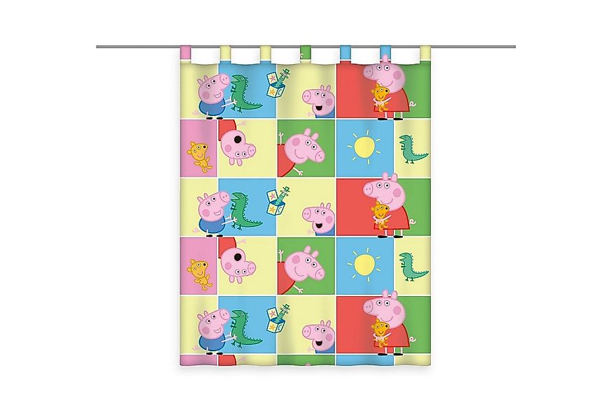 Herding Gardine Peppa Pig Wutz Gardine Vorhang Fertiggardine 140 x 175 cm b günstig online kaufen