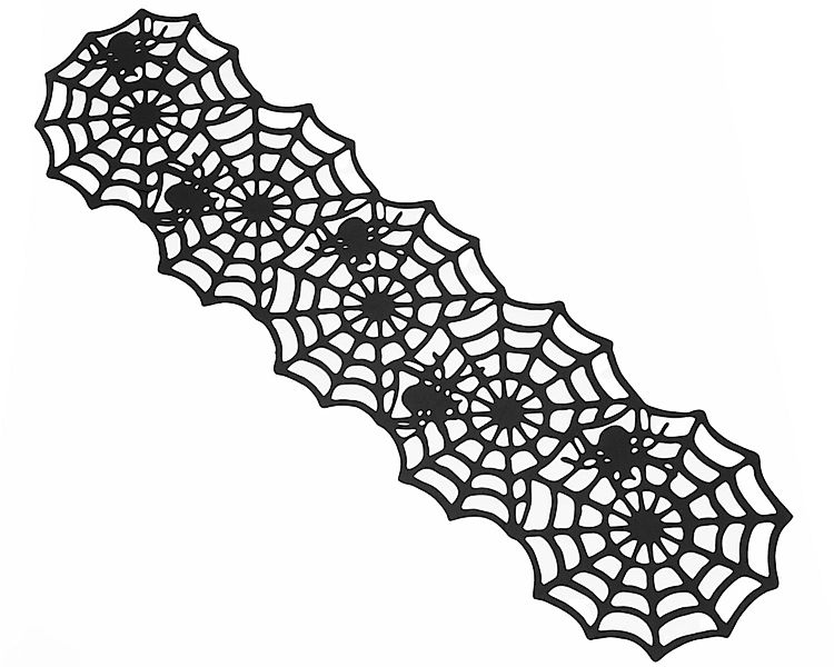CHAKS Dekoobjekt Halloween Deko Tischläufer 'Spinnennetze' günstig online kaufen