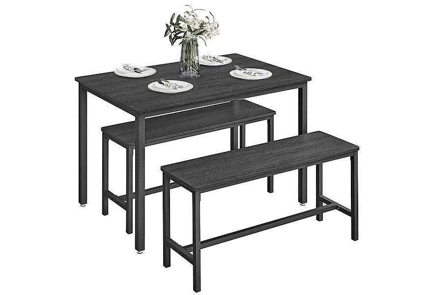 VASAGLE Essgruppe, (3er-Set, 3-tlg., Esstisch mit 2 Bänken), Küchentisch 70 günstig online kaufen