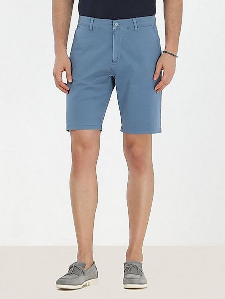 KİP Shorts Aviation Blau Weben Slim Fit Baumwoll-Mischung Bermuda günstig online kaufen