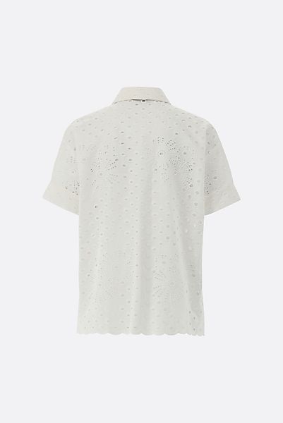 Hemdbluse mit Kurzarm aus Lochstickerei günstig online kaufen