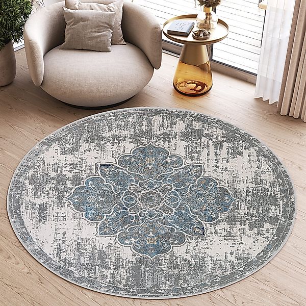 Tapiso Teppich VALLEY, rund, Höhe: 9 günstig online kaufen