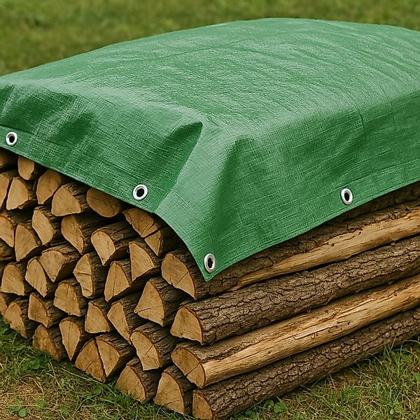BURI Schutzplane Abdeckplane grün Gewebeplane Wetterschutzplane günstig online kaufen