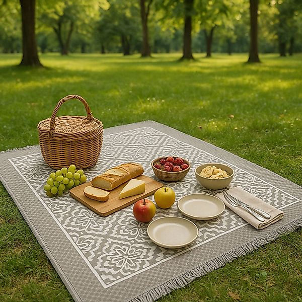 Jungengel Teppich Kilim Outdoor Teppich Sand günstig online kaufen