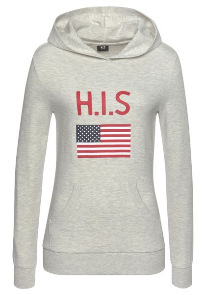 H.I.S Kapuzensweatshirt mit Logodruck und Kängurutasche, günstig online kaufen