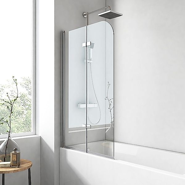 EMKE Badewannenaufsatz Duschwand für Badewanne,2-teilig Duschwand günstig online kaufen