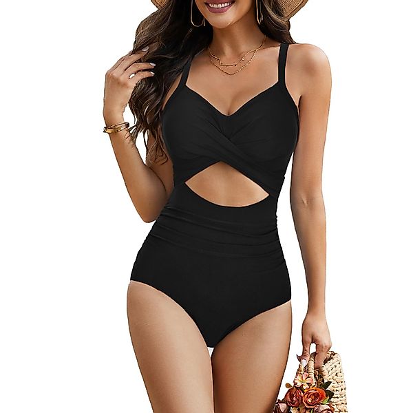 RWEUOQ Badeanzug Badeanzug Damen Bauchweg Einteiliger günstig online kaufen