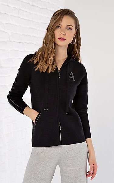 Passioni Kapuzenpullover mit Kapuze und Reißverschluss, günstig online kaufen