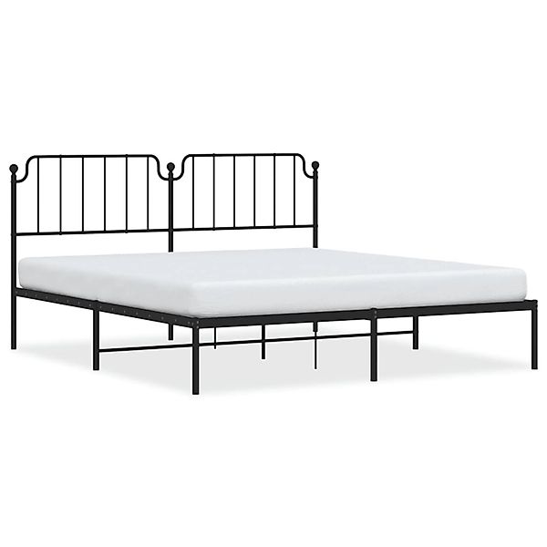 vidaXL Bettgestell mit Kopfteil Metall Schwarz 183x213 cm Modell 191929913 günstig online kaufen