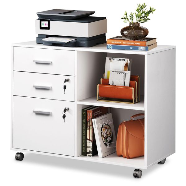 DEVAISE Aktenschrank Rollcontainer mit 3 abschließbaren günstig online kaufen