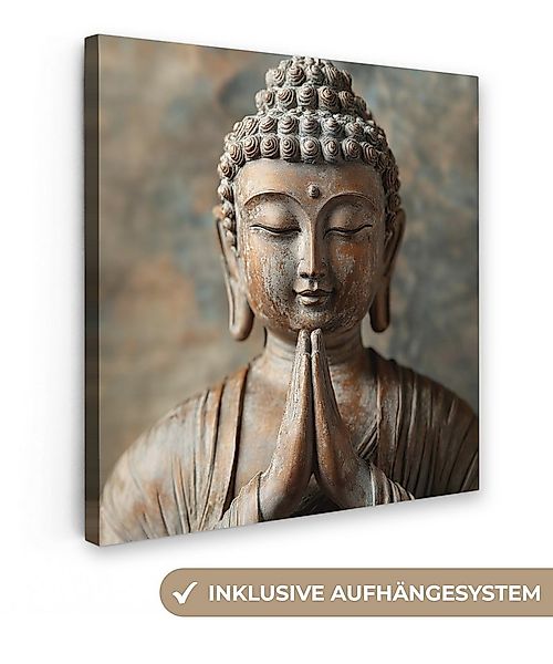 OneMillionCanvasses® Leinwandbild Buddha - Statue - Braun - Ruhe, Fotodruck günstig online kaufen