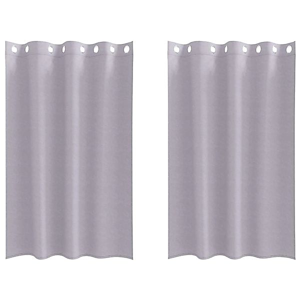 vidaXL Verdunkelungs-Vorhänge mit Ringen Metallic Grau Polyester 4107359 günstig online kaufen