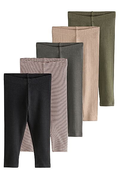 Next Leggings Gerippte Leggings im 5er-Pack günstig online kaufen