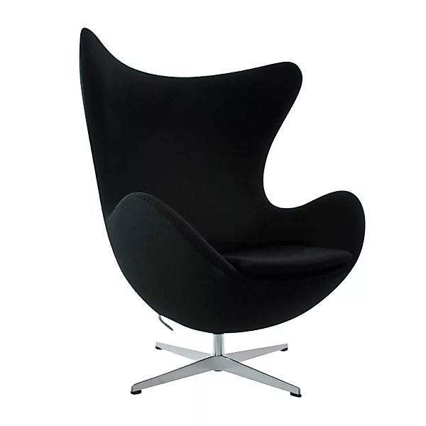 Fritz Hansen - Egg Chair/ Das Ei™ Loungesessel Stoff - schwarz/Stoff Tonus günstig online kaufen