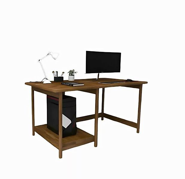 Xlmoebel Kleiderschrank Stabiler Schreibtisch Eleganter Beiger PC-Tisch Büc günstig online kaufen