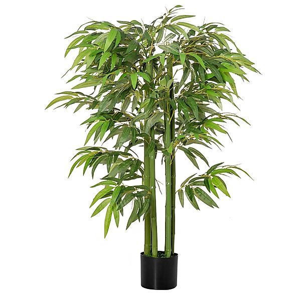 HOMCOM Künstliche Pflanze Seidentuch Kunststoff  17L x 17B x 140H cm günstig online kaufen