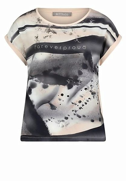 Betty&Co T-Shirt Shirt Kurz 1/2 Arm, Nature-Black günstig online kaufen