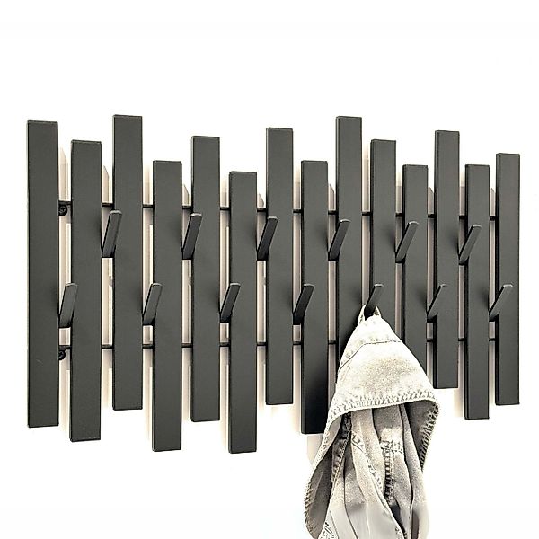 DanDiBo Wandgarderobe Schwarz Metall Modern 96637 günstig online kaufen