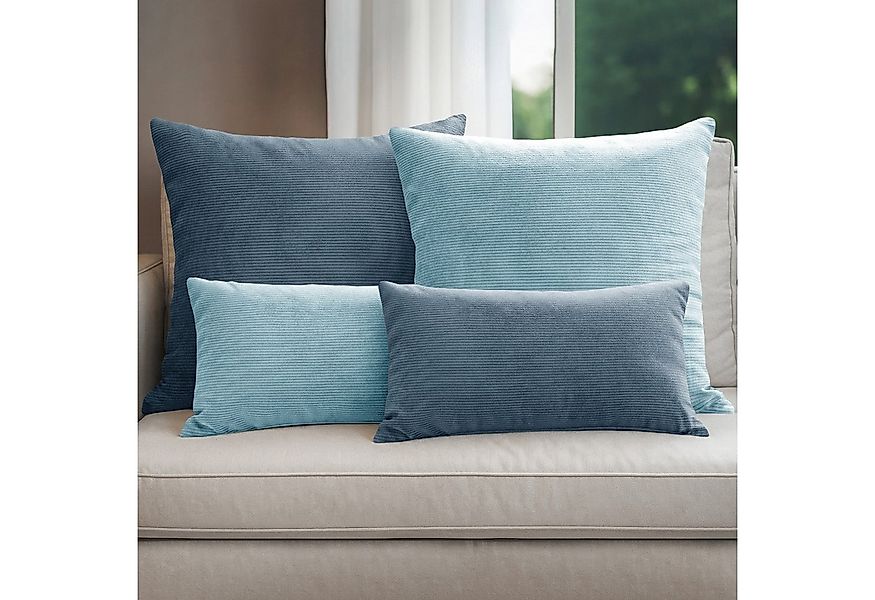 Selfitex Dekokissen 4er Set Cord Kissen inkl. Füllkissen, 2x 50x50 & 2x 30x günstig online kaufen