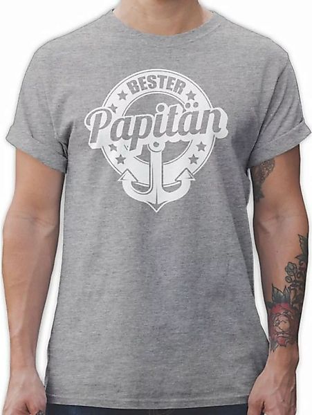 Shirtracer T-Shirt Bester Papitän Vatertag Geschenk für Papa günstig online kaufen
