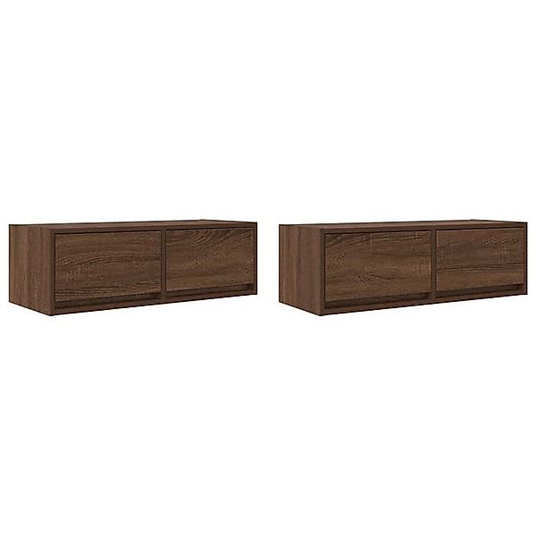 vidaXL TV-Schrank TV-Schränke 2Stk. Braun Eichen-Optik 80x31x25,5cm Holzwer günstig online kaufen