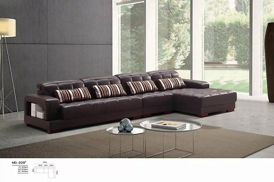 JVmoebel Ecksofa, Polster Leder Couch Eck Sofa Wohn Zimmer Landschaft Sofas günstig online kaufen