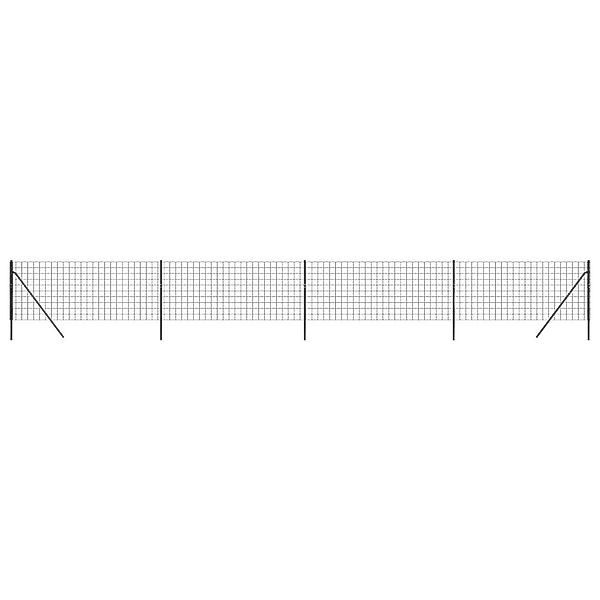 vidaXL Gartenzaun Maschendrahtzaun Anthrazit 0,8x10 m günstig online kaufen