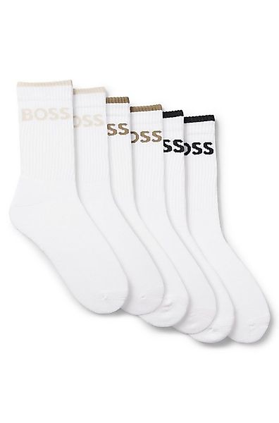 BOSS Businesssocken 6P QS Stripe CC (Packung, 6-Paar, 6er) mit BOSS Schrift günstig online kaufen