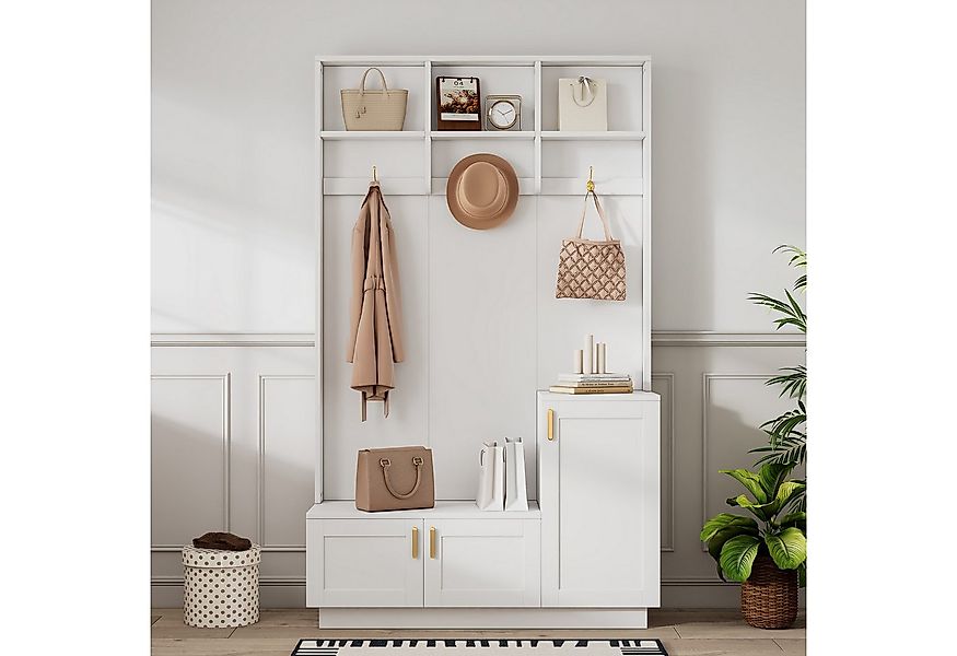 Flieks Garderoben-Set mit Schuhschrank, Sitzbank und 3 Haken, (1-St., Maße: günstig online kaufen