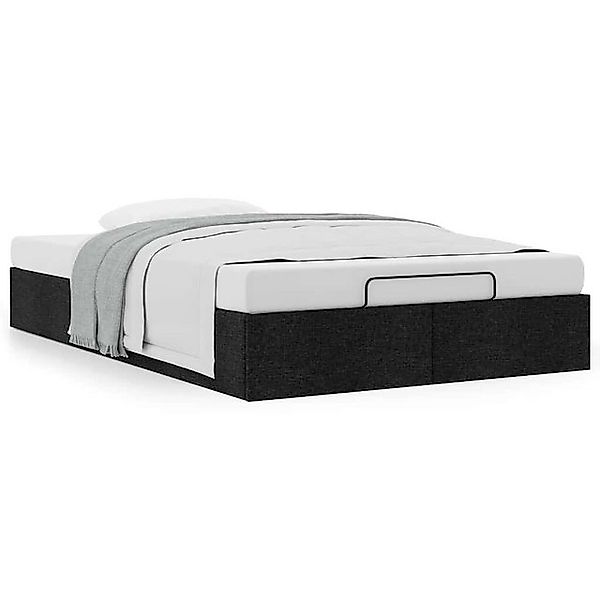 vidaXL Bettgestell Ottoman-Bett ohne Matratze Schwarz 120x200 cm Stoff günstig online kaufen