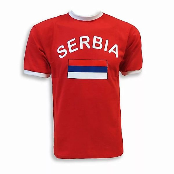 Sonia Originelli T-Shirt Fan-Shirt "Serbia" Unisex Fußball WM EM Herren T-S günstig online kaufen