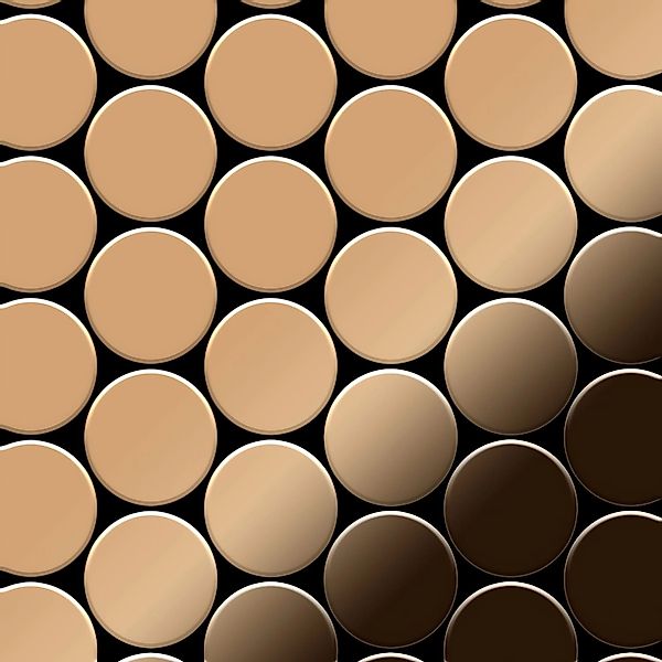 ALLOY Mosaik Fliese Massiv Metall Titan Hochglanz Kupfer 1,6mm Medallion-ti günstig online kaufen