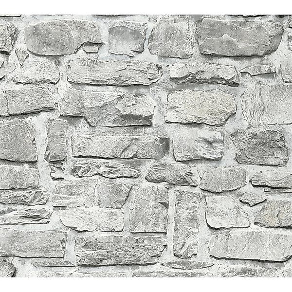 Vliestapete Elements Steinoptikoptik Matt,eich strukturiert Grau Beige FSC® günstig online kaufen