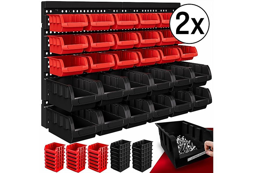 monzana Wandregal, Stapelboxen 64 tlg Box Starke Wandplatten Erweiterbar We günstig online kaufen