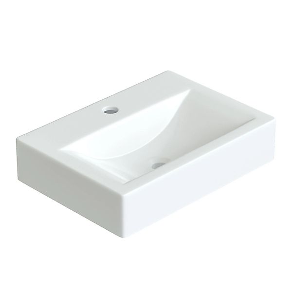 Aquabatos Aufsatzbecken aus Keramik Waschbecken 45,5 x 33 x 10 cm Aufsatzwa günstig online kaufen