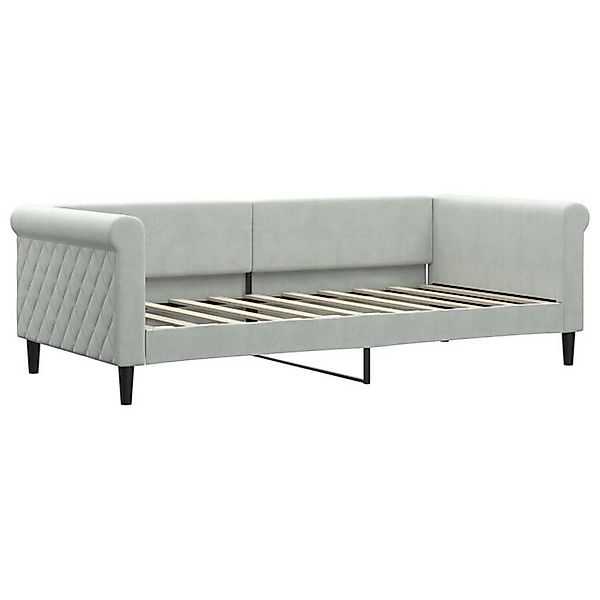 vidaXL Bett, Tagesbett Hellgrau 90x190 cm Samt günstig online kaufen