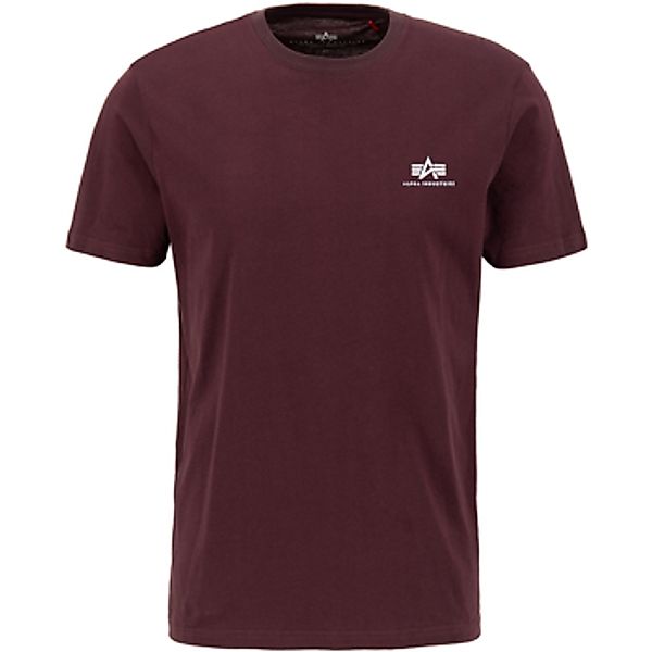 Alpha  T-Shirt Basic T Small Logo - deep maroon günstig online kaufen