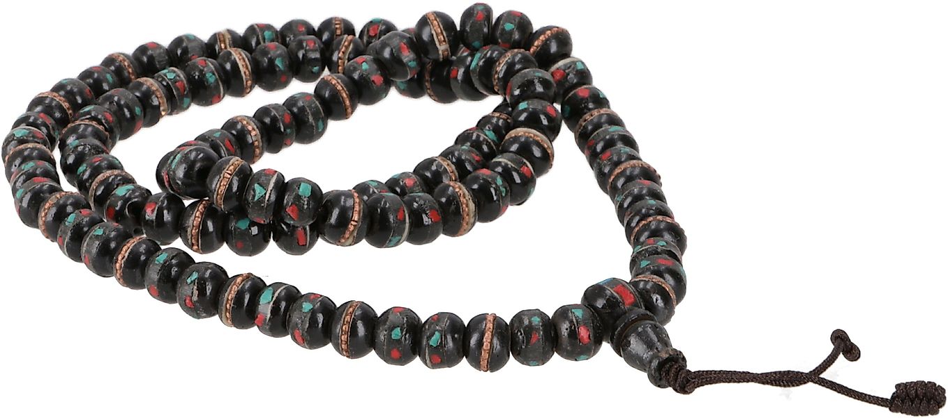 Guru-Shop Perlenkette Tibetische Mala mit verzierten günstig online kaufen