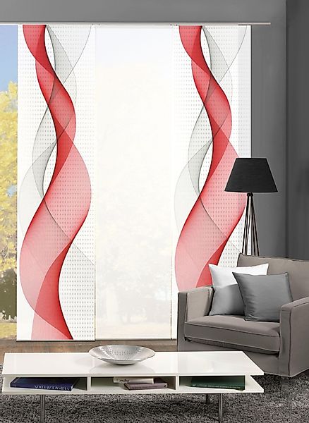 HOME WOHNIDEEN Schiebegardine "OPALIA 3ER SET" Paneelwagen 3 Stk. tlg. HxB: günstig online kaufen