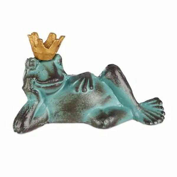relaxdays Gartenfigur Froschkönig grün günstig online kaufen