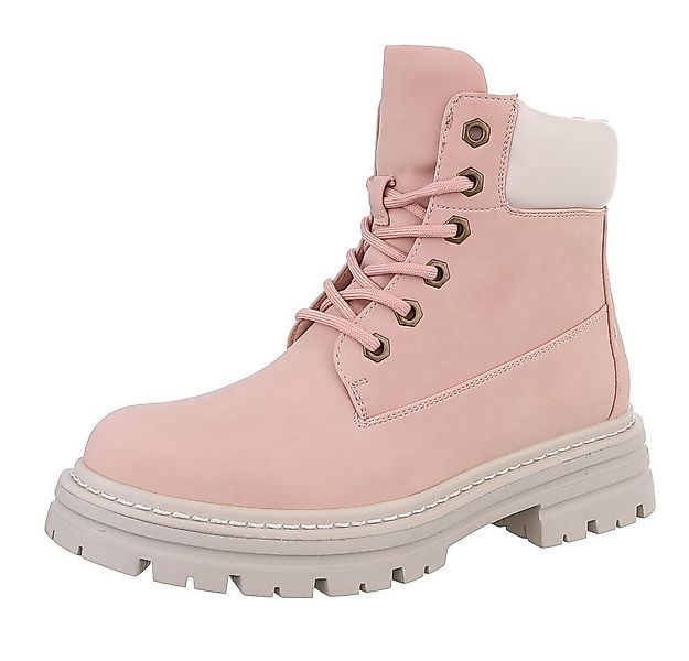 Ital-Design Damen Schnürschuhe Freizeit Stiefelette (87740331) Blockabsatz günstig online kaufen