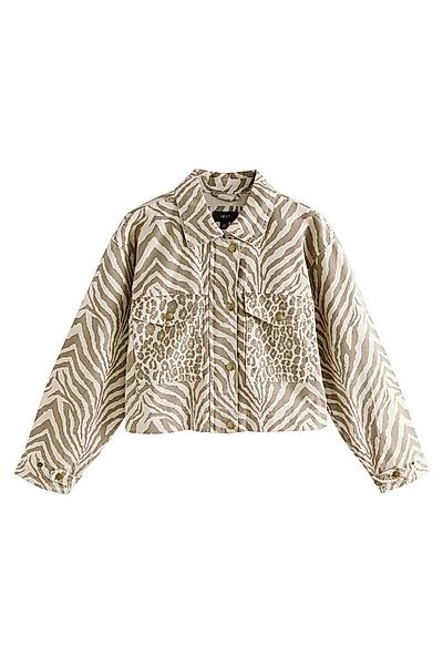 Next Kurzjacke Verkürzte Jacke mit Print aus 100 % Baumwolle (1-St) günstig online kaufen