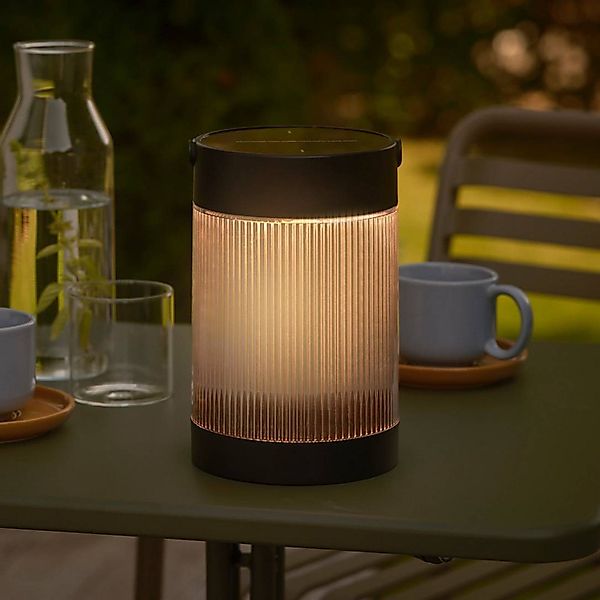 Solar-Tischleuchte Coupar, schwarz, Kunststoff, IP44 günstig online kaufen