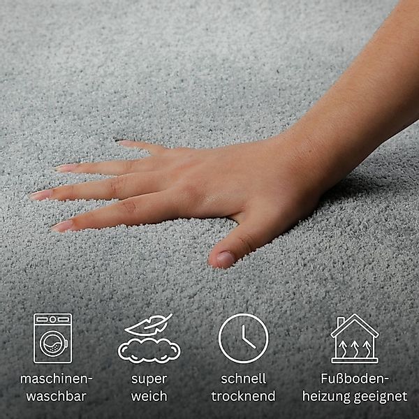 my home Badematte »Neele«, rutschhemmend beschichtet, schnell trocknend, Ba günstig online kaufen