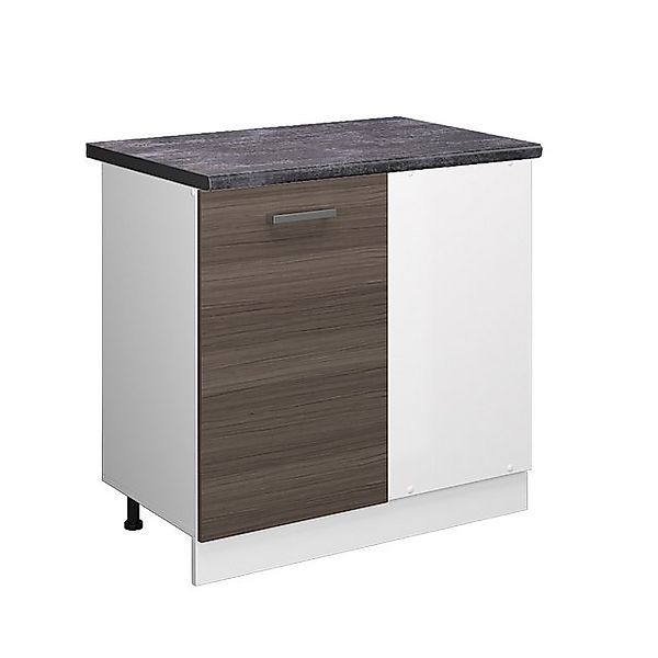 Vicco Eckunterschrank R-Line Küchen Eckschrank Grau/Weiß 86 cm AP Anthrazit günstig online kaufen