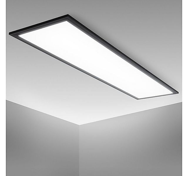 B.K.Licht Deckenleuchte LED Panel Schwarz Decke 100x25cm Wohnzimmer - BKL14 günstig online kaufen