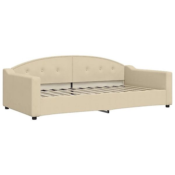 vidaXL Bett, Tagesbett Creme 100x200 cm Stoff günstig online kaufen