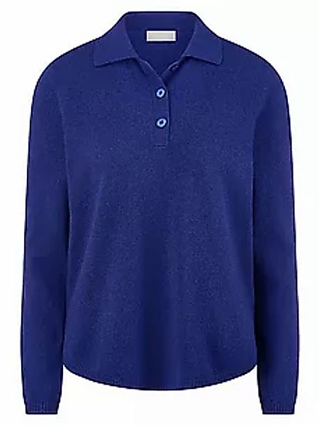 Polo-Pullover aus 100% Kaschmir include blau günstig online kaufen